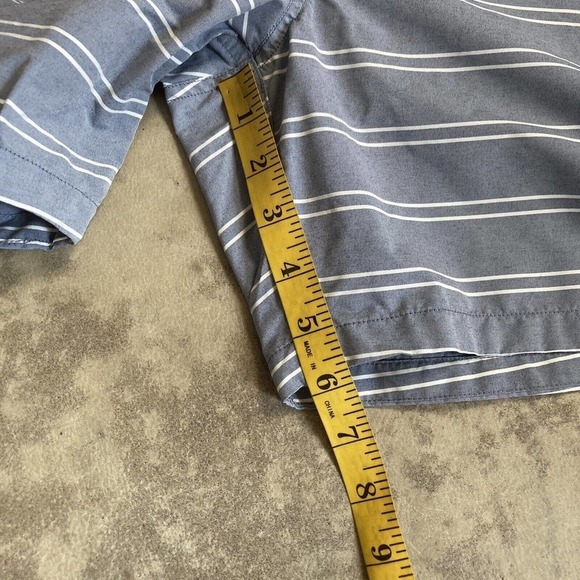 Bononos Swimshorts Mens Size 35 Striped Blue Drawstring Waist Pockets - Picture 4 of 10